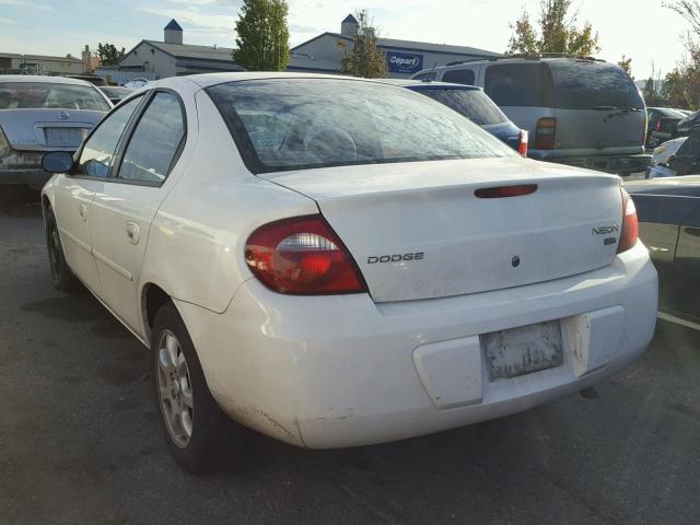 1B3ES56C45D276083 - 2005 DODGE NEON SXT WHITE photo 3