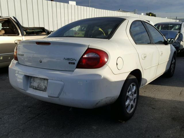 1B3ES56C45D276083 - 2005 DODGE NEON SXT WHITE photo 4