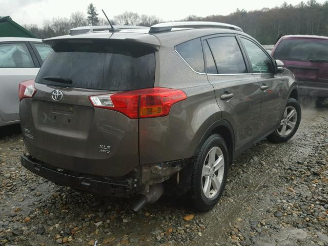 2T3RFREV9DW102820 - 2013 TOYOTA RAV4 XLE BROWN photo 4