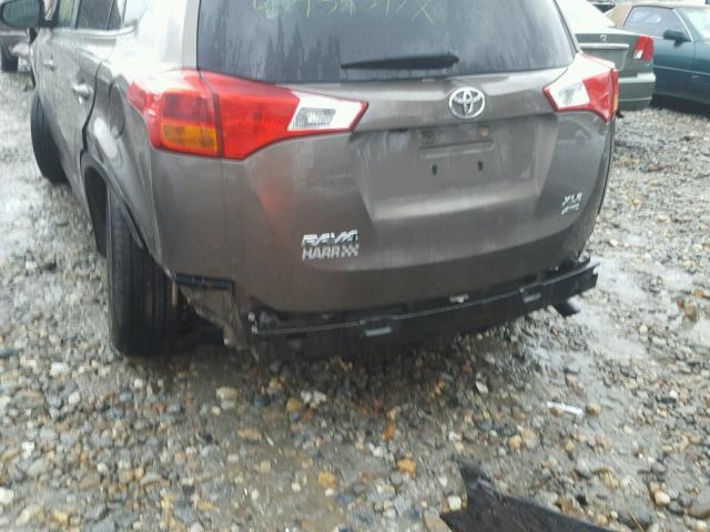 2T3RFREV9DW102820 - 2013 TOYOTA RAV4 XLE BROWN photo 9