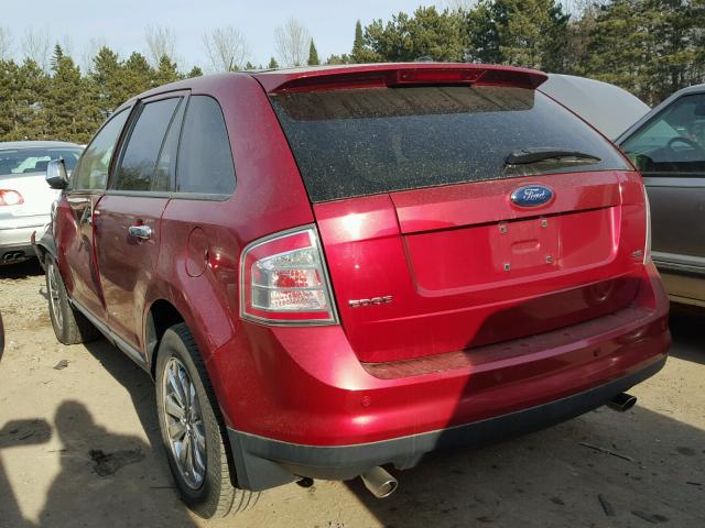 2FMDK39C67BB19637 - 2007 FORD EDGE SEL P RED photo 3