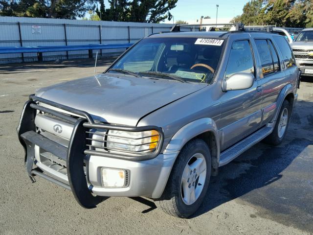 JNRDR09Y51W210060 - 2001 INFINITI QX4 GRAY photo 2