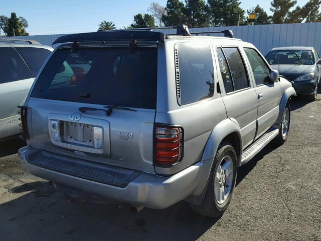 JNRDR09Y51W210060 - 2001 INFINITI QX4 GRAY photo 4