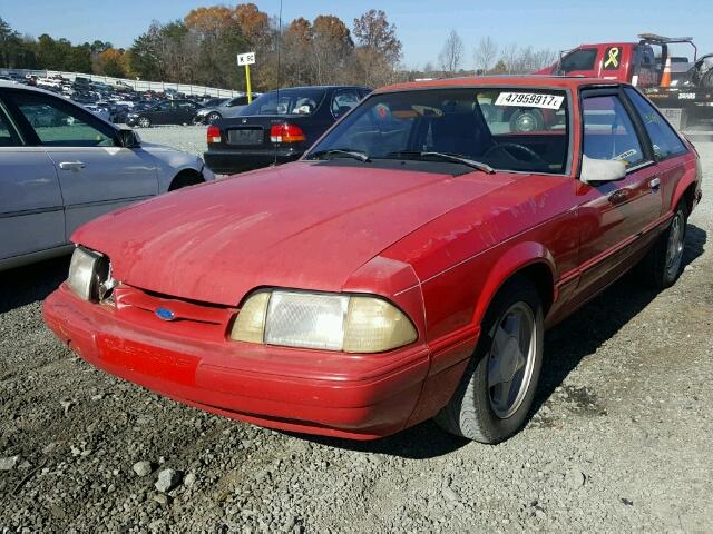 1FACP41M0PF149510 - 1993 FORD MUSTANG LX RED photo 2