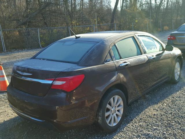 1C3CCBCG4DN631792 - 2013 CHRYSLER 200 LIMITE BROWN photo 4