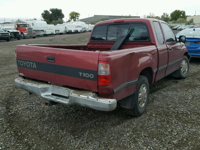 JT4TN12D7V0035677 - 1997 TOYOTA T100 XTRAC RED photo 4