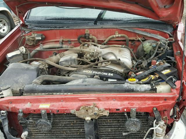 JT4TN12D7V0035677 - 1997 TOYOTA T100 XTRAC RED photo 7