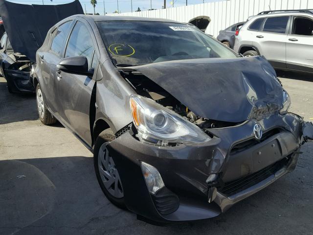 JTDKDTB35G1119267 - 2016 TOYOTA PRIUS C GRAY photo 1