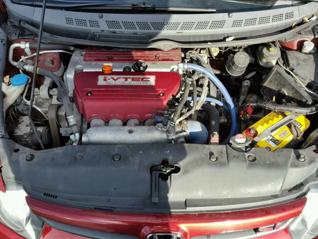 2HGFA555X8H707608 - 2008 HONDA CIVIC SI RED photo 7