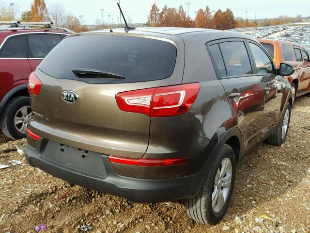 KNDPB3A27D7440983 - 2013 KIA SPORTAGE B BROWN photo 4