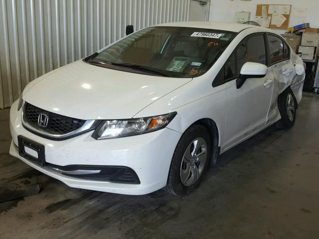 19XFB2F54EE024772 - 2014 HONDA CIVIC LX WHITE photo 2