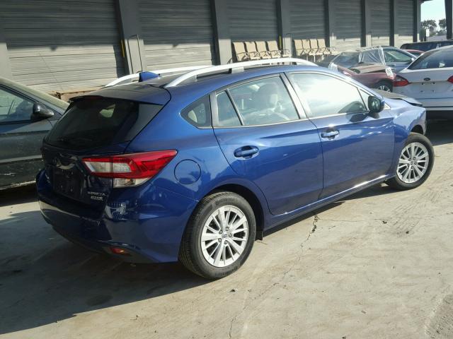 4S3GTAB64H3713037 - 2017 SUBARU IMPREZA PR BLUE photo 4