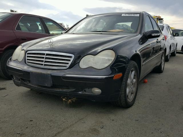 WDBRF61J32F246037 - 2002 MERCEDES-BENZ C 240 BLACK photo 2