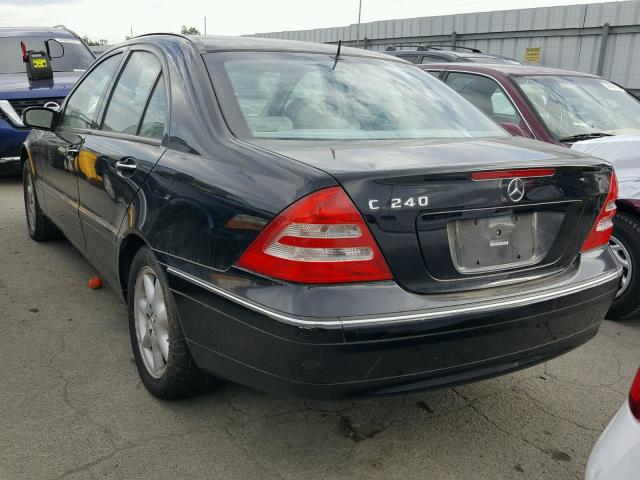 WDBRF61J32F246037 - 2002 MERCEDES-BENZ C 240 BLACK photo 3