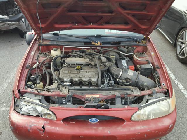 1FALP13P4VW203314 - 1997 FORD ESCORT LX RED photo 7