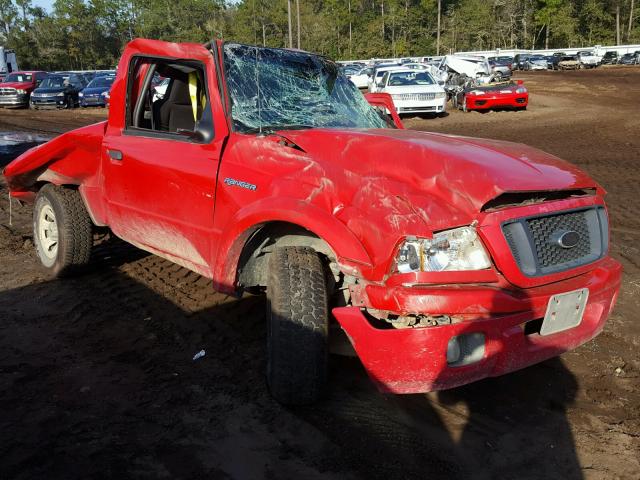 1FTYR10U84PB24449 - 2004 FORD RANGER RED photo 1