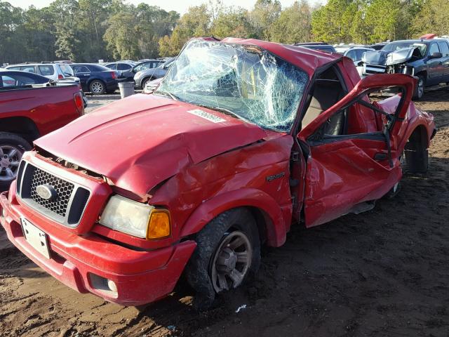 1FTYR10U84PB24449 - 2004 FORD RANGER RED photo 2