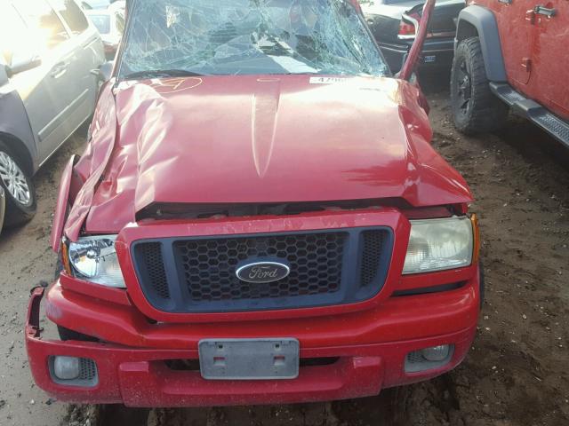 1FTYR10U84PB24449 - 2004 FORD RANGER RED photo 7