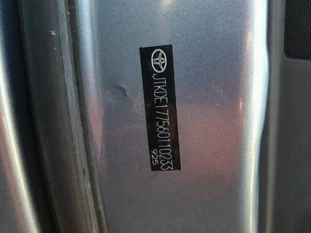 JTKDE177560110233 - 2006 TOYOTA SCION TC 蓝色 照片 10