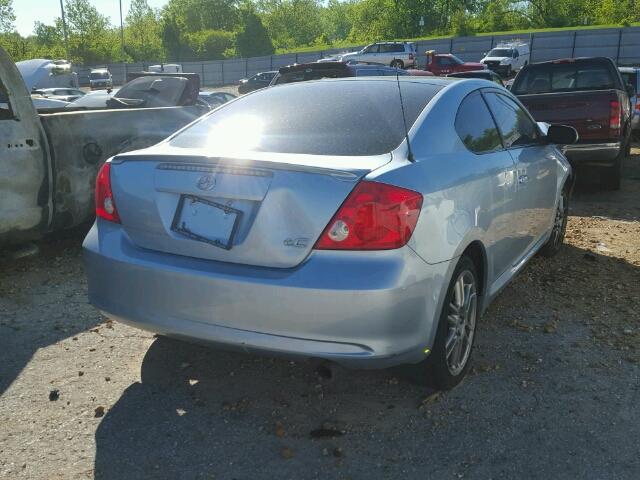 JTKDE177560110233 - 2006 TOYOTA SCION TC BLUE photo 4