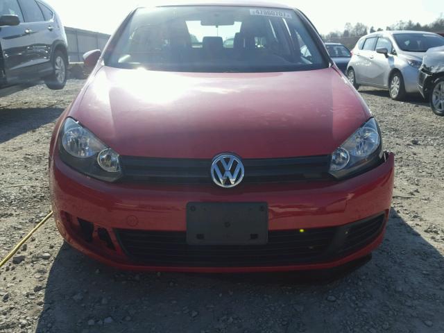 WVWBB7AJ7DW030425 - 2013 VOLKSWAGEN GOLF RED photo 10