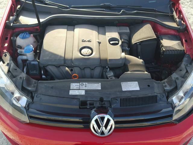 WVWBB7AJ7DW030425 - 2013 VOLKSWAGEN GOLF RED photo 7