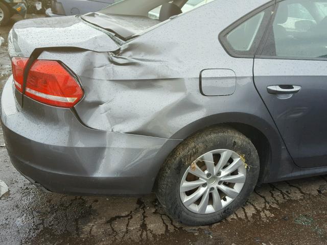 1VWAH7A38CC018664 - 2012 VOLKSWAGEN PASSAT S رمادي صورة 9