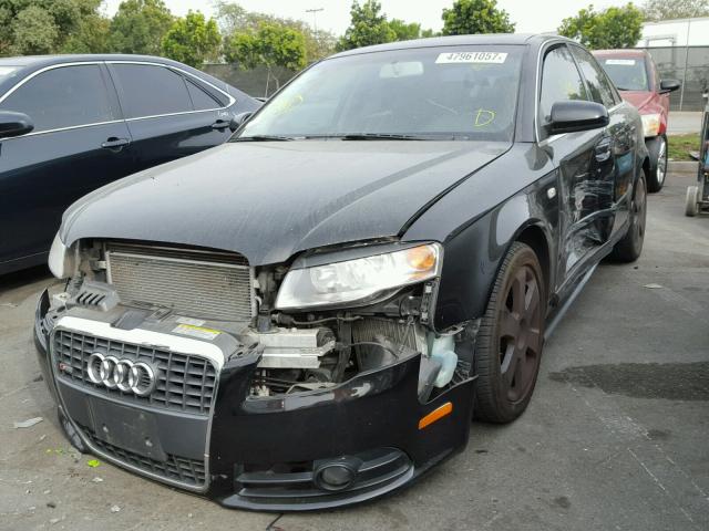 WAUAF78E48A164804 - 2008 AUDI A4 2.0T BLACK photo 2