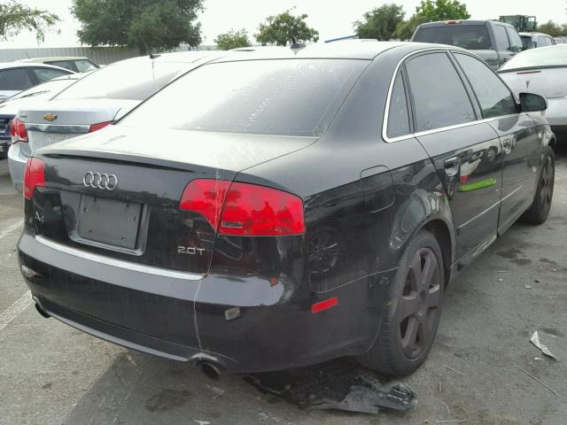 WAUAF78E48A164804 - 2008 AUDI A4 2.0T BLACK photo 4