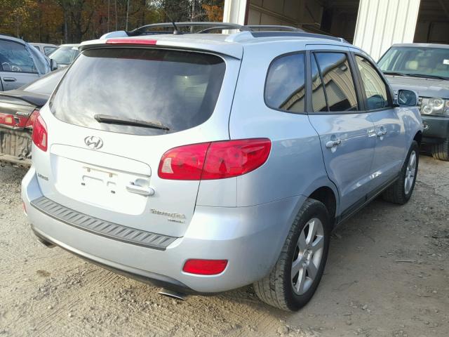 5NMSH13E87H001115 - 2007 HYUNDAI SANTA FE S BLUE photo 4