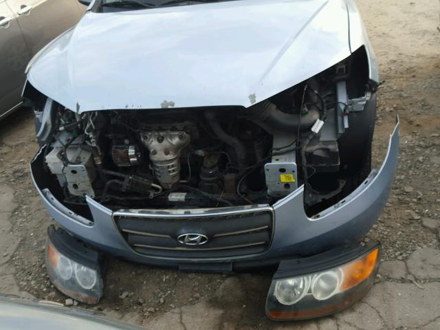 5NMSH13E87H001115 - 2007 HYUNDAI SANTA FE S BLUE photo 9