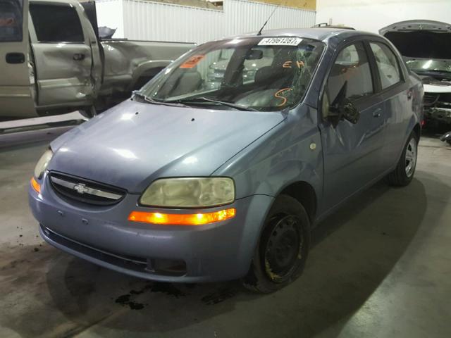 KL1TD56636B664940 - 2006 CHEVROLET AVEO BASE BLUE photo 2