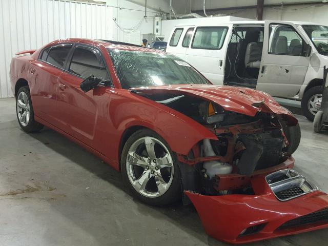2C3CDXHGXDH725221 - 2013 DODGE CHARGER SX RED photo 1