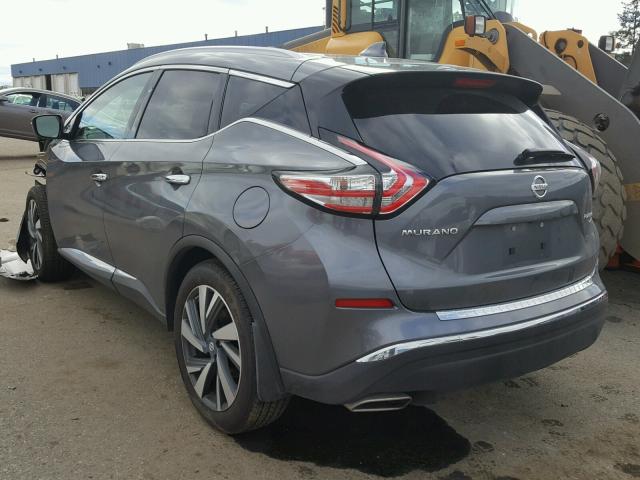 5N1AZ2MH3HN171342 - 2017 NISSAN MURANO S GRAY photo 3