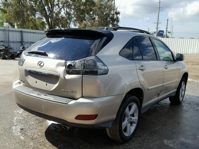 2T2HK31U27C029219 - 2007 LEXUS RX 350 BEIGE photo 4