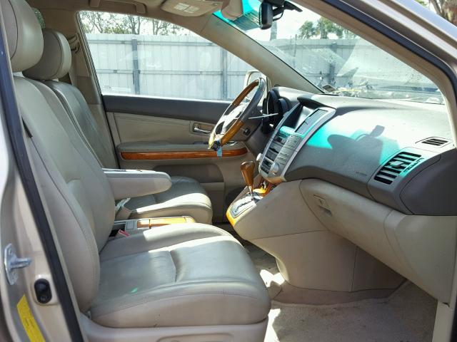 2T2HK31U27C029219 - 2007 LEXUS RX 350 BEIGE photo 5