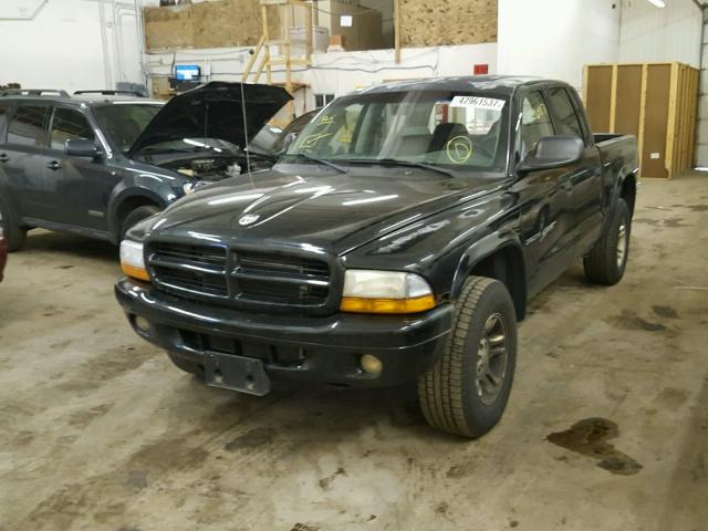 1B7HG2AN51S306833 - 2001 DODGE DAKOTA QUA BLACK photo 2