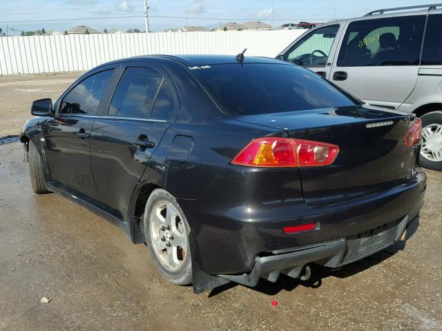 JA3AW56V08U051231 - 2008 MITSUBISHI LANCER EVO BLACK photo 3