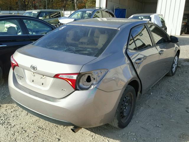 2T1BURHE6EC044938 - 2014 TOYOTA COROLLA L GRAY photo 4