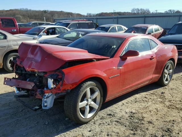 2G1FC1E39C9147186 - 2012 CHEVROLET CAMARO LT RED photo 2