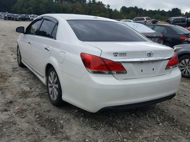 4T1BK3DB0BU381534 - 2011 TOYOTA AVALON BAS Ақ фото 3