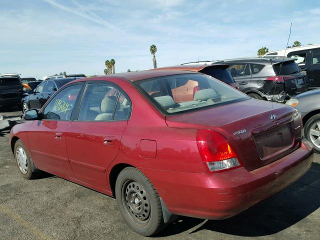 KMHDN45D33U647913 - 2003 HYUNDAI ELANTRA GL RED photo 3