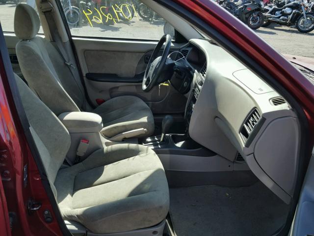 KMHDN45D33U647913 - 2003 HYUNDAI ELANTRA GL RED photo 5