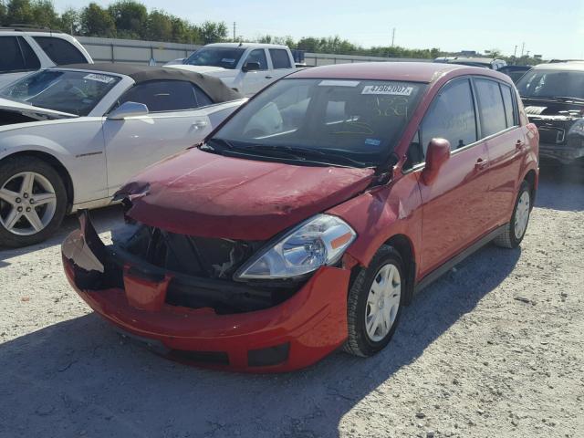 3N1BC1CPXBL455204 - 2011 NISSAN VERSA S RED photo 2