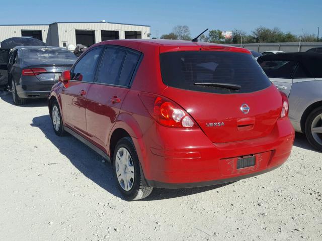 3N1BC1CPXBL455204 - 2011 NISSAN VERSA S RED photo 3