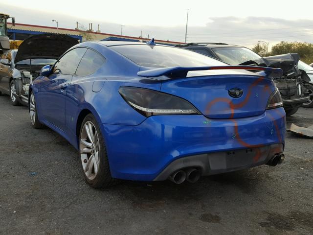 KMHHU6KH6AU028632 - 2010 HYUNDAI GENESIS CO BLUE photo 3