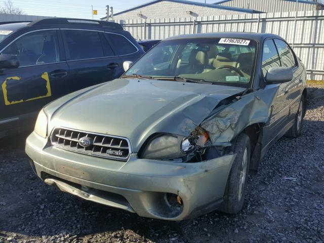 4S3BE896347210380 - 2004 SUBARU LEGACY OUT GREEN photo 2