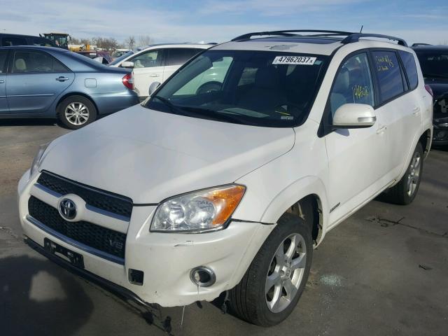 2T3DK4DV0AW016429 - 2010 TOYOTA RAV4 LIMIT WHITE photo 2