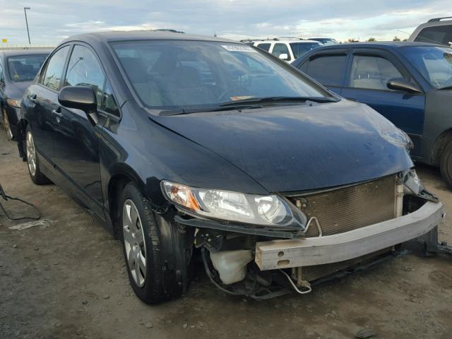 2HGFA15549H351120 - 2009 HONDA CIVIC LX BLACK photo 1