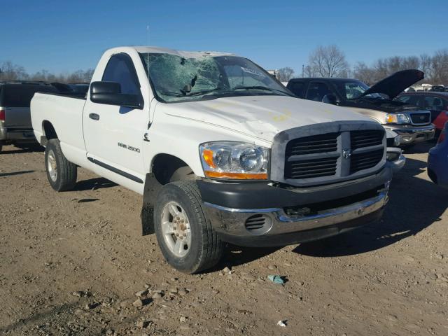 3D7KS26C36G117419 - 2006 DODGE RAM 2500 S WHITE photo 1